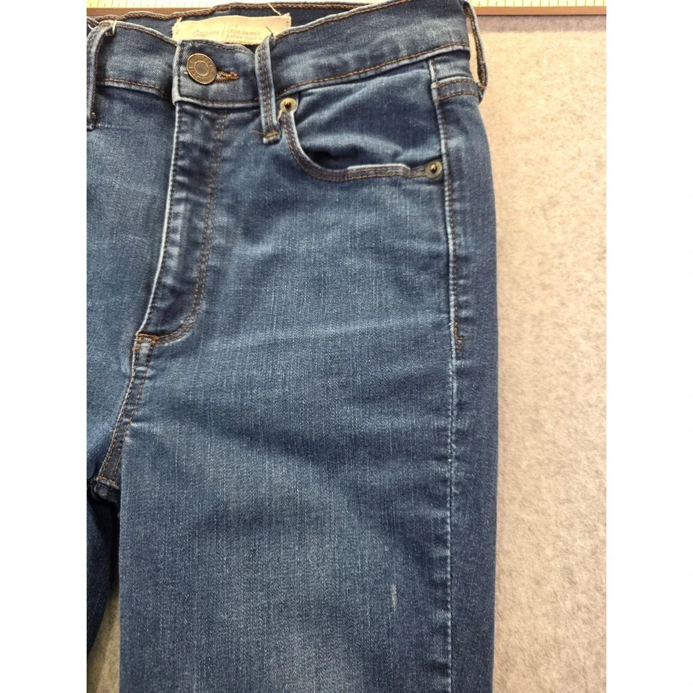Gap 1969 True Skinny Super High Rise Jeans Womens 27 Medium‎ Wash Denim